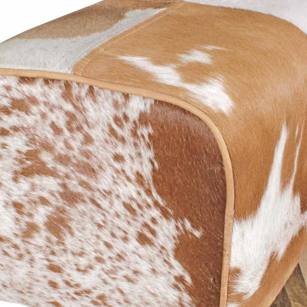 Ziegenfell Hocker Metallo*Pharao24