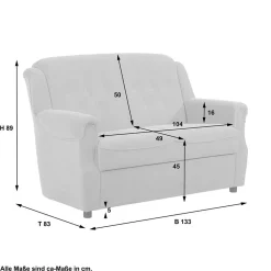 Online Zweiersofa Borgetto Wohnzimmercouch|Einzelsofa