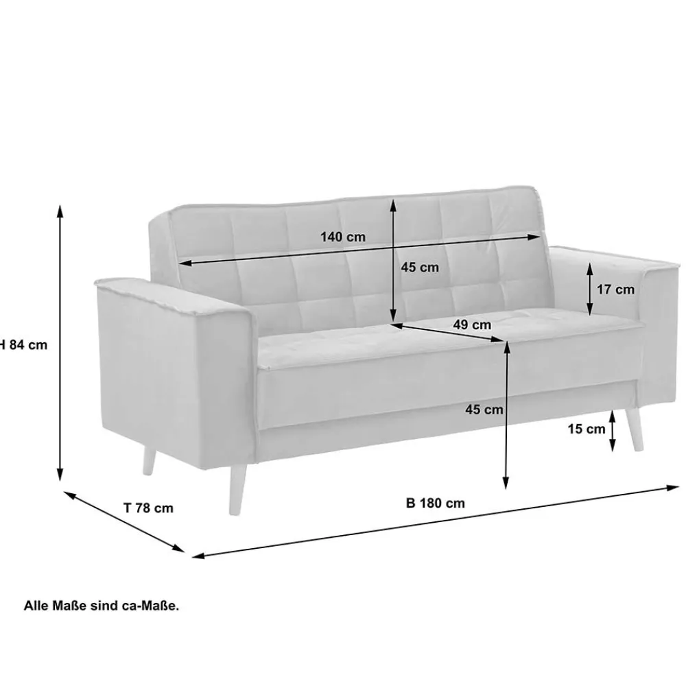 Clearance Zweiersofa Jason Wohnzimmercouch|2 Sitzer Sofa