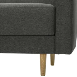 Outlet Zweisitzer Sofa Anthrazit Loytima Wohnzimmercouch|Einzelsofa