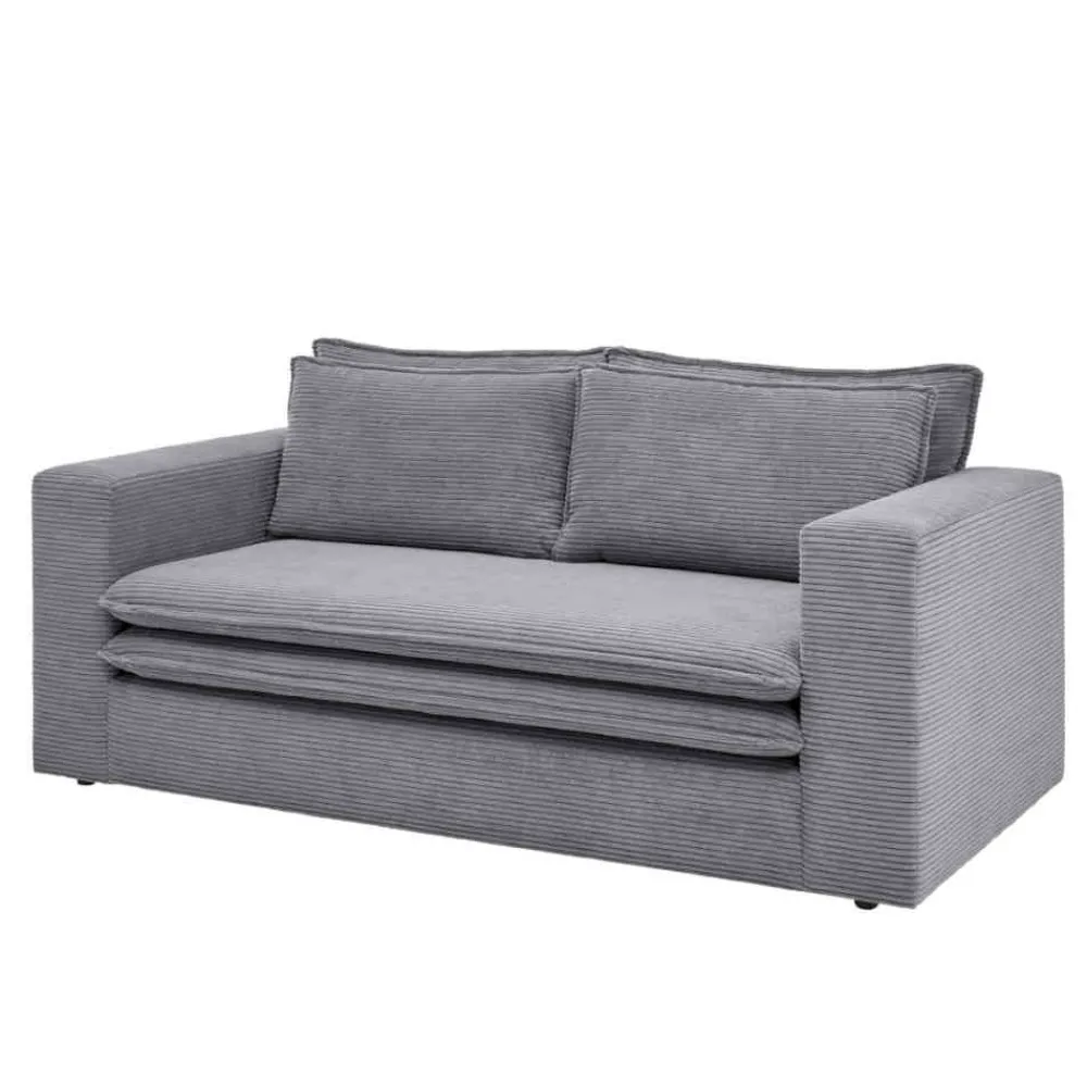 Outlet Zweisitzer Sofa Anthrazit Eltusa Wohnzimmercouch|2 Sitzer Sofa