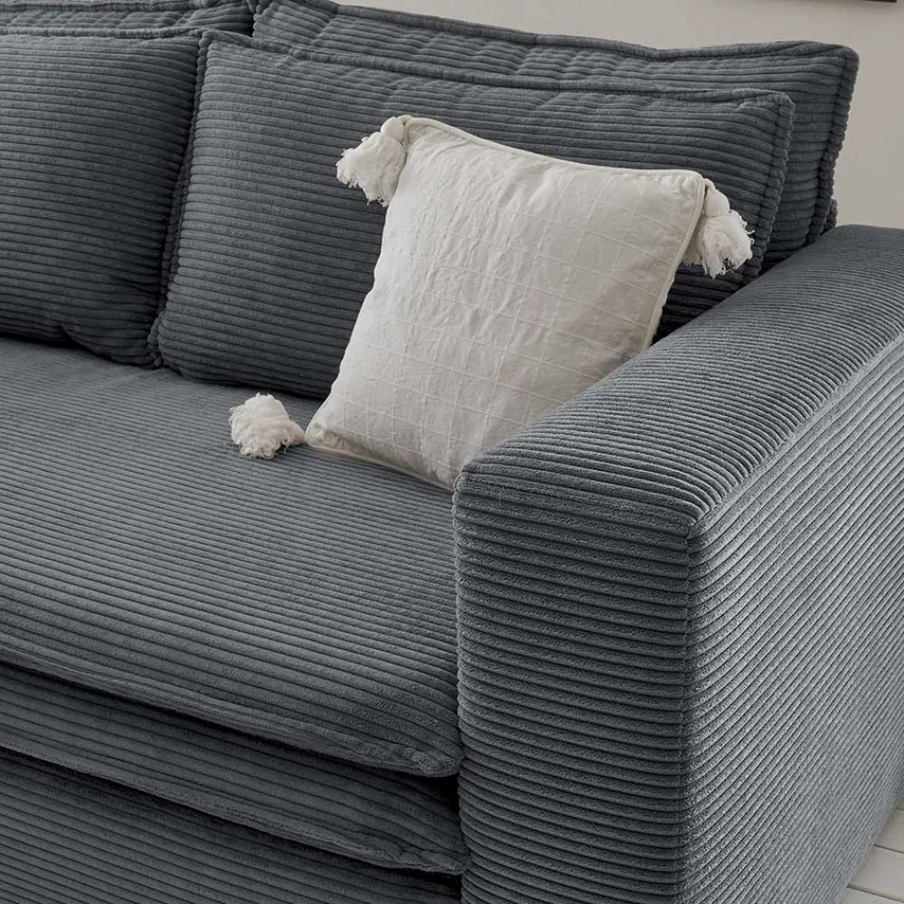 Outlet Zweisitzer Sofa Anthrazit Eltusa Wohnzimmercouch|2 Sitzer Sofa