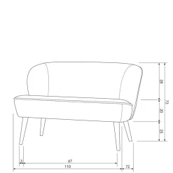 Outlet Zweisitzer Sofa Cralega Einzelsofa