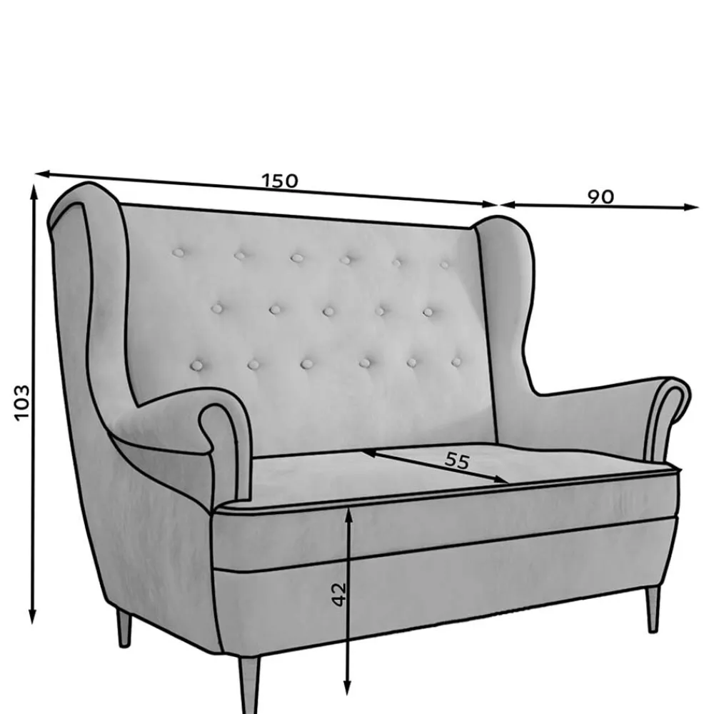 Zweisitzer Sofa Volodas*Pharao24 Discount